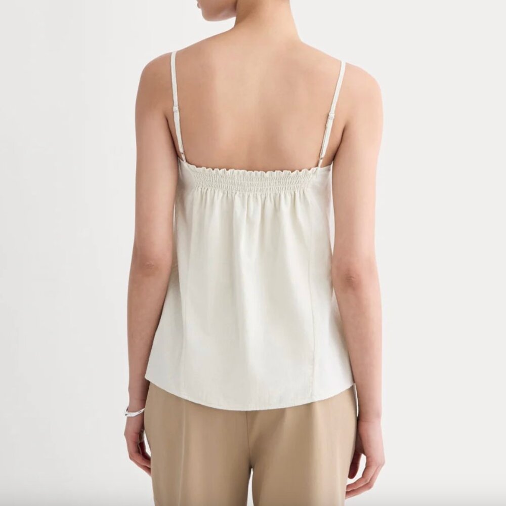Everlane The Flowy Gauze Cami Birch Size 2 NWT - Picture 2 of 10